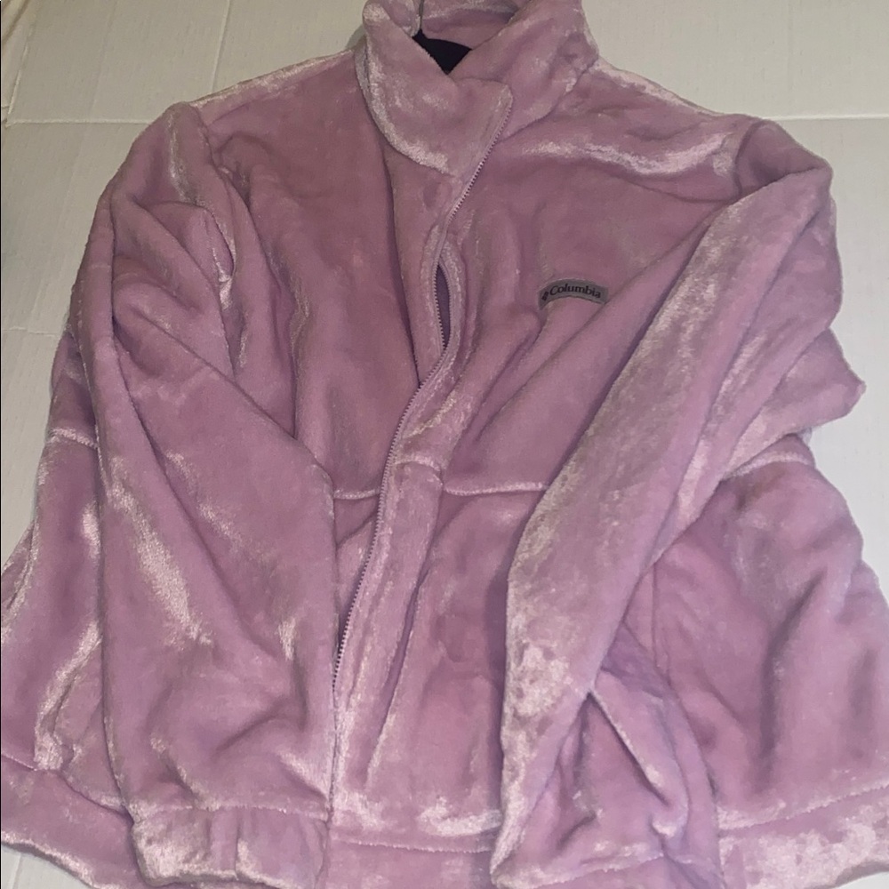 Columbia Pink Soft Fleece Cropped Jacket 2X